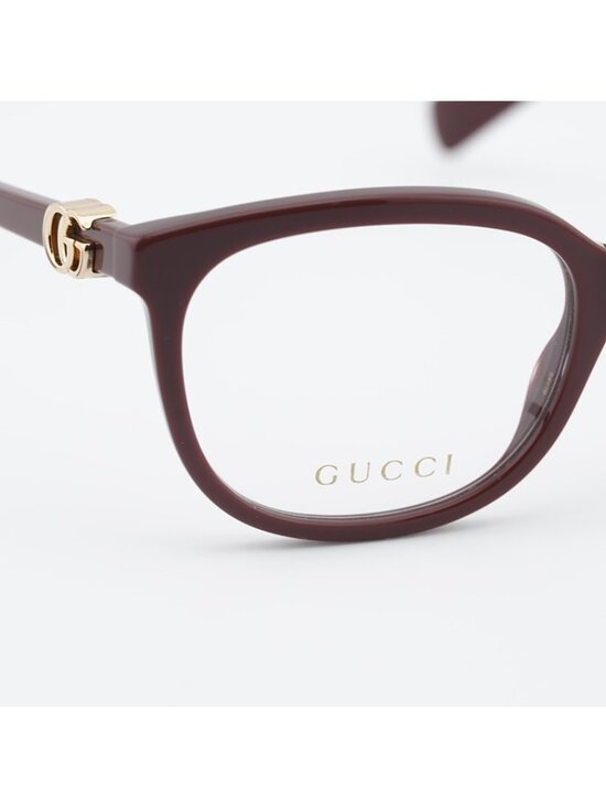 Gucci GG1075O 006 Eyeglasses Burgundy 54mm Square Frame main image 11